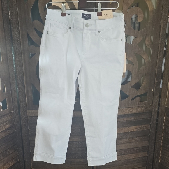NYDJ Women's Crisp White Ankle Jeans - Picture 3 of 10